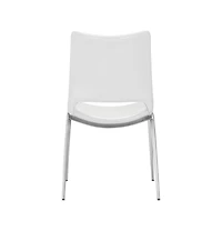 Upholstered Faux Leather Dining Chairs Set of 2 Open Back Side Chairs for Home