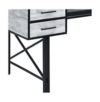 Contemporary Computer Desk with Five Drawers – Perfect for Home Office Organization