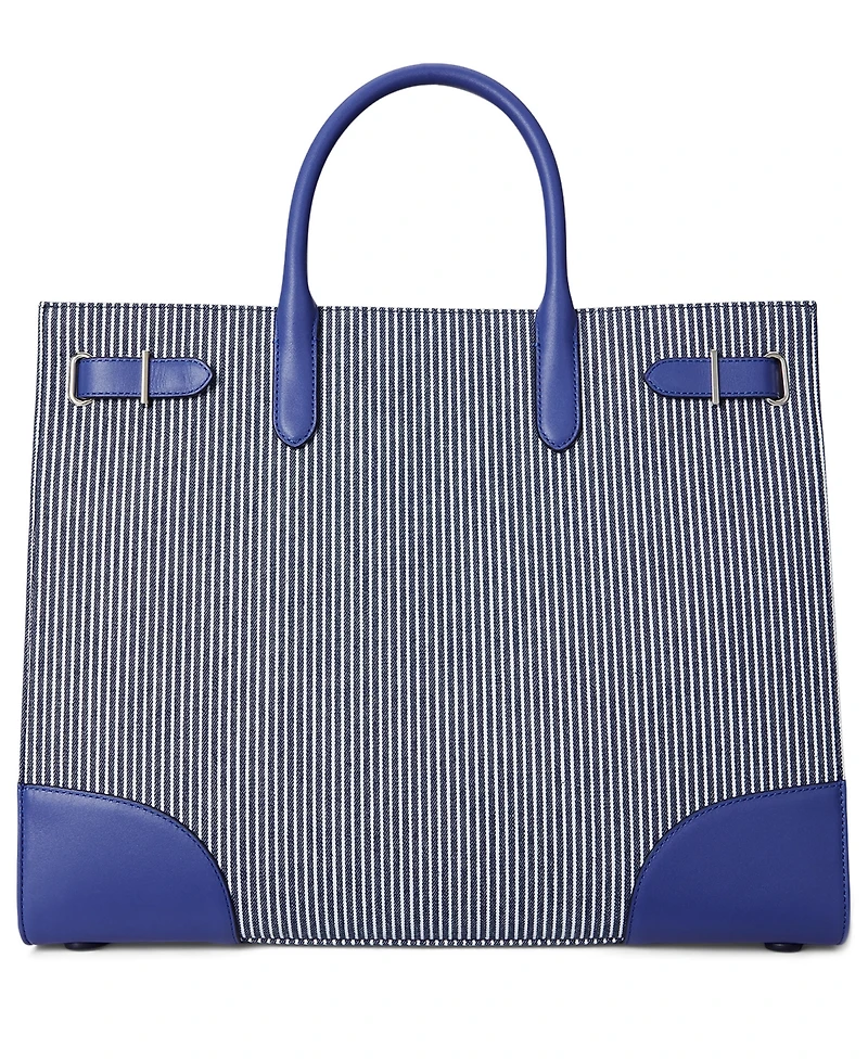 Lauren Ralph Lauren Striped Canvas Devyn Tote Bag