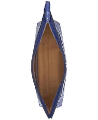 Lauren Ralph Lauren Crocodile-Embossed Leather Large Pouch