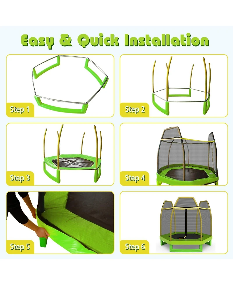 7 Feet Kids Recreational Bounce Jumper Trampoline