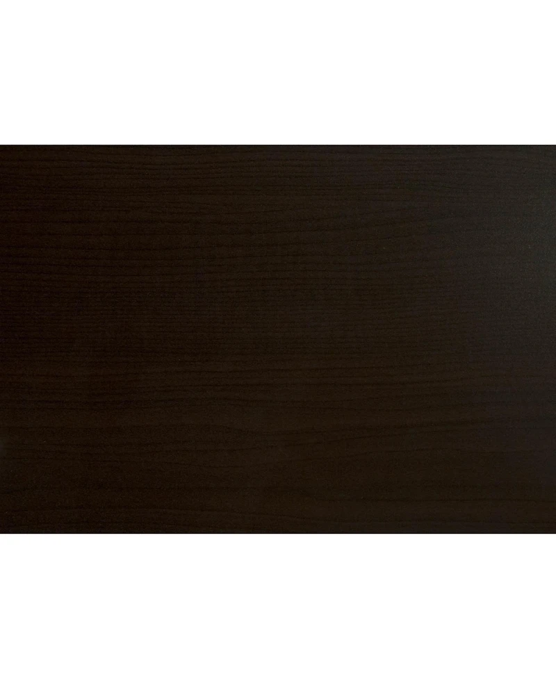 24" Dark Brown and Gold Computer Desk With Two Drawers
