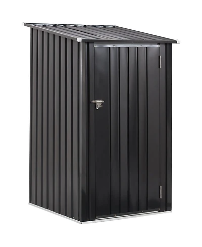 3 x 3 Ft Outdoor Storage Cabinet Waterproof, Sheds & Outdoor Storage Metal Shed with Single Lockable Door Small Shed Outdoor Storage