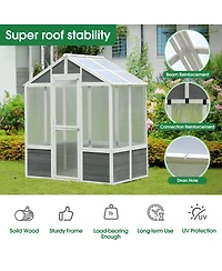 Outdoor Plant Gardening Greenhouse for Patio Backyard Lawn, Grow House with Front Entry Door