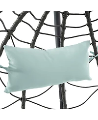 Egg Chair with Stand Indoor Outdoor Swing Chair Patio Wicker Hanging Egg Chair Hanging Basket Chair with Stand