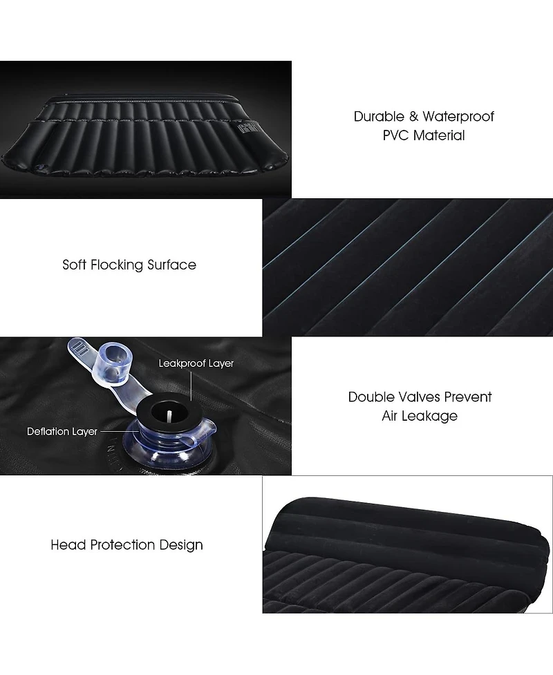 Inflatable Suv Air Backseat Mattress Travel Pad with Pump Camping
