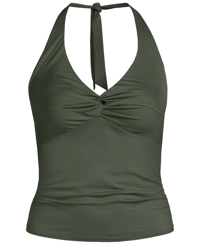 Lands' End Women's Twist Halter Tankini Top