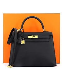 Pre-Owned HERMES Kelly Handbag Epsom with Gold Hardware
