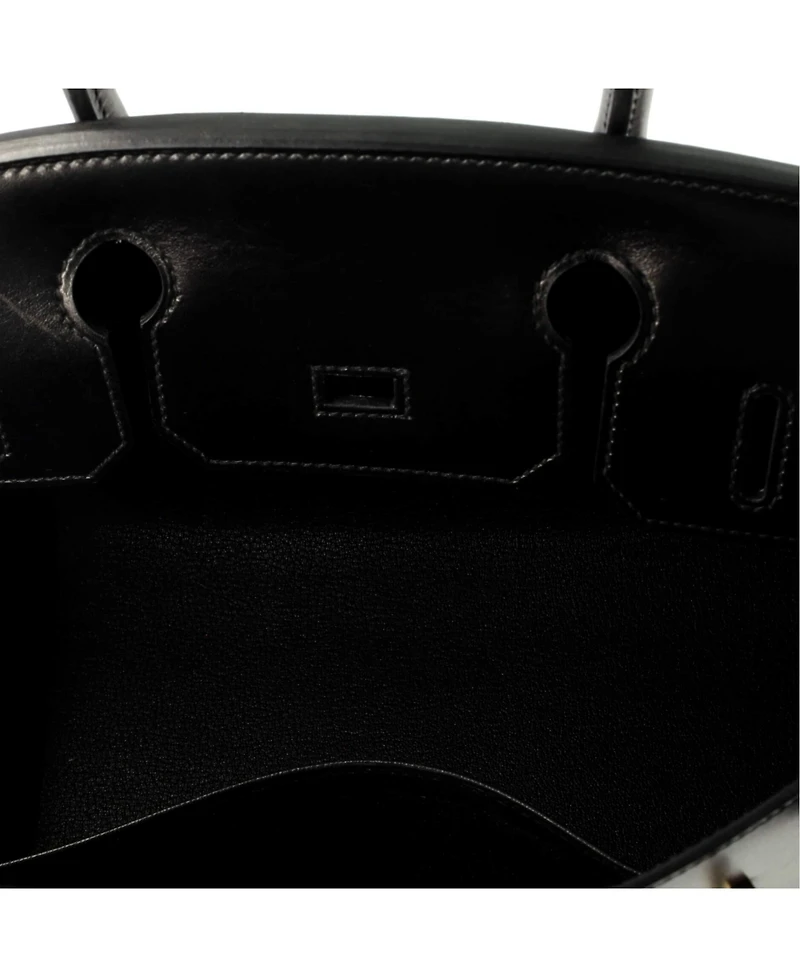 Pre-Owned Hermes Birkin 30 Handbag Black Box Calf with Gold Hardware