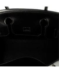 Pre-Owned Hermes Birkin 30 Handbag Black Box Calf with Gold Hardware