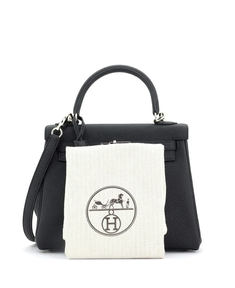 Pre-Owned Hermes Kelly 25 Handbag Togo with Palladium Hardware