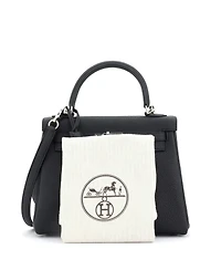 Pre-Owned Hermes Kelly 25 Handbag Togo with Palladium Hardware