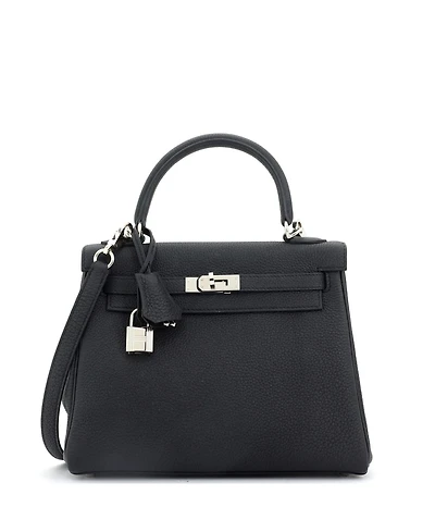 Pre-Owned Hermes Kelly 25 Handbag Togo with Palladium Hardware