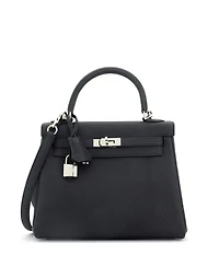 Pre-Owned Hermes Kelly 25 Handbag Togo with Palladium Hardware