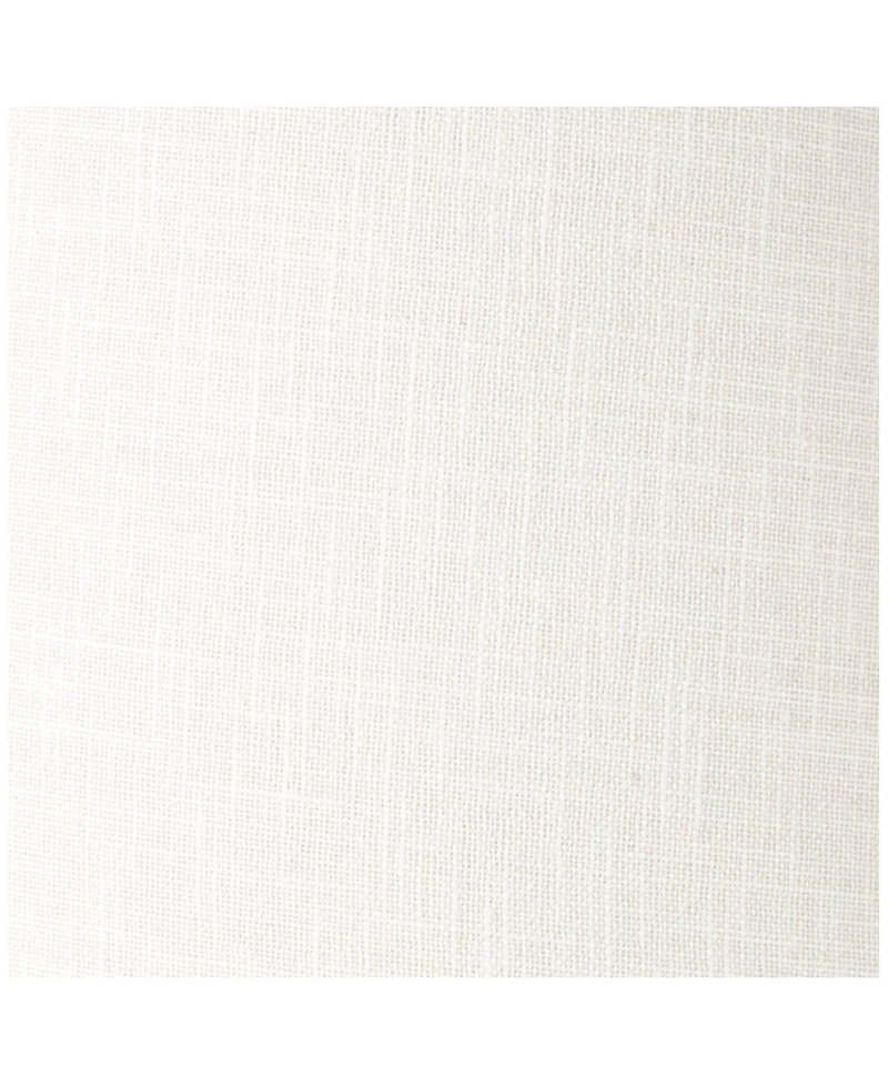 Springcrest White Linen Small Drum Lamp Shade 10" Top x 12" Bottom x 8" High (Spider) Replacement with Harp and Finial