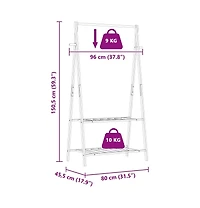 Clothes Rack with Shelves 37.8"x17.9"x59.3" Bamboo