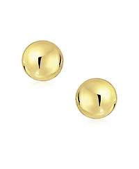 Bling Jewelry Tiny Round Ball Stud Earrings in Real 14K Yellow Gold Screw Back