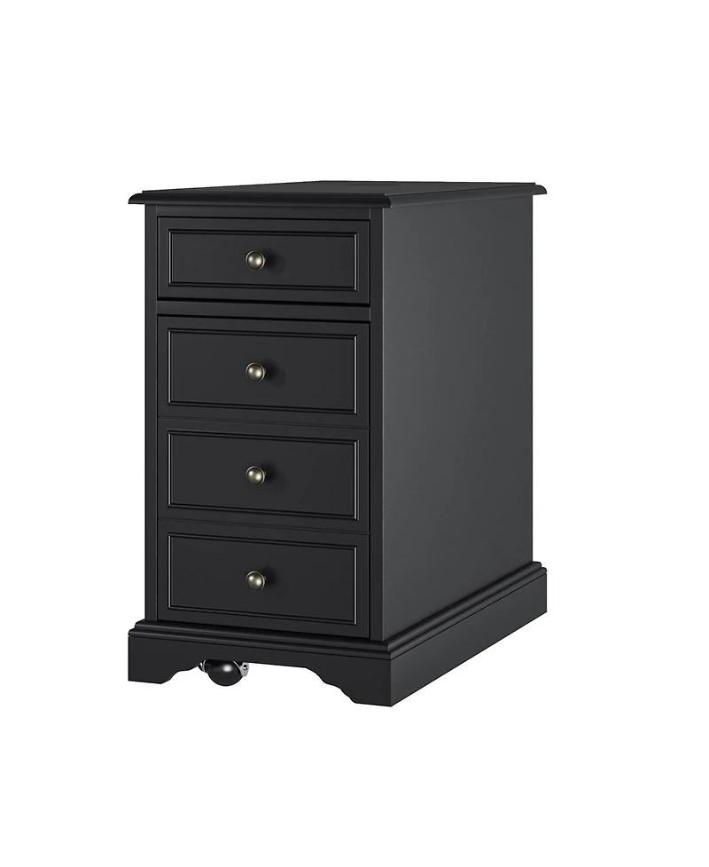 Traditional Mattew End Table with Storage and Built-In Outlets