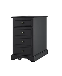 Traditional Mattew End Table with Storage and Built-In Outlets