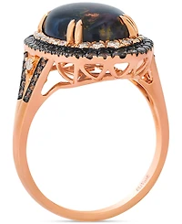 Le Vian Aquadite (4 ct. t.w.) & Diamond (3/4 ct. t.w.) Double Halo Ring in 14k Rose Gold