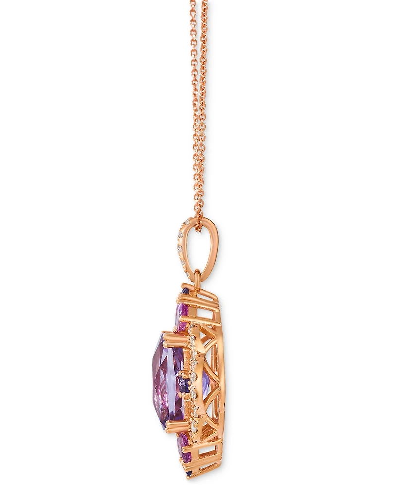 Le Vian Multi-Gemstone (4-1/4 ct. t.w.) & Nude Diamond (1/3 ct. t.w.) 20" Pendant Necklace in 14k Rose Gold
