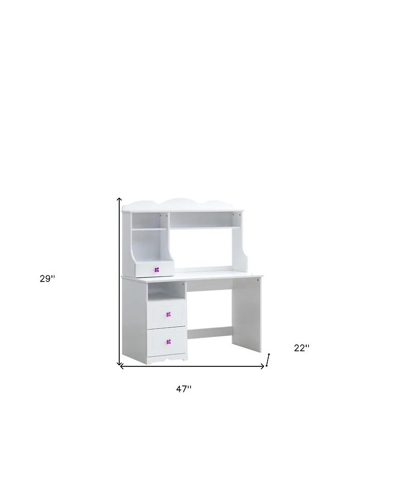 Wooden Writing Desk with Two Drawers – Perfect for Study or Office