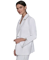 Karl Lagerfeld Paris Women's Embellished Slit-Cuff Blazer
