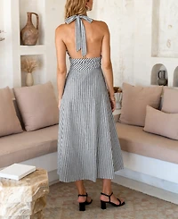 Cupshe Women's Harvest Moon Striped Maxi Beach Dress