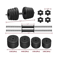 Yaheetech 66lb Adjustable Dumbbell Set