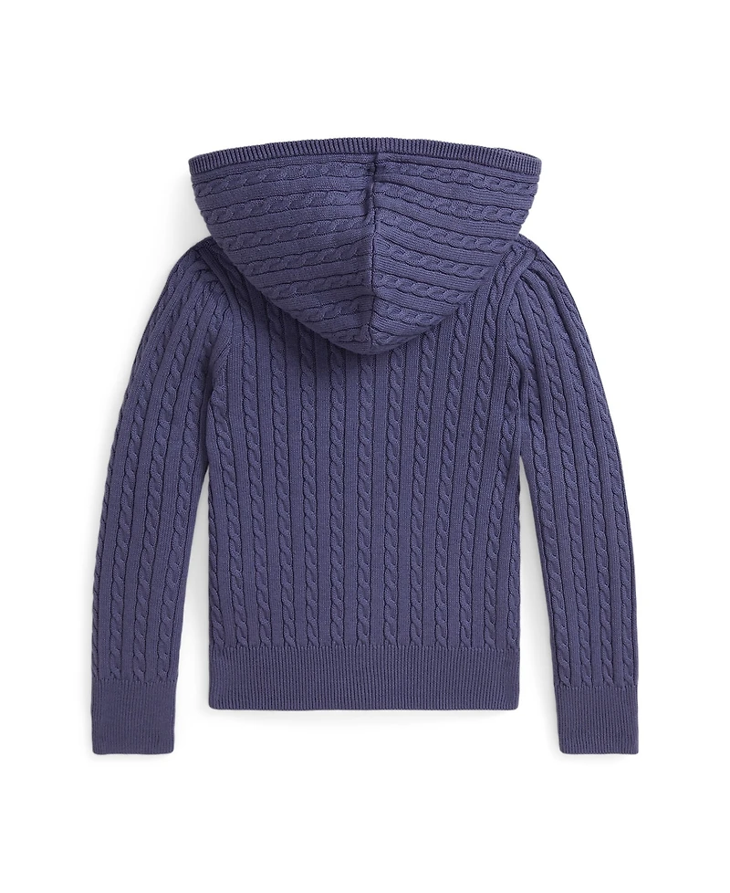 Polo Ralph Lauren Toddler and Little Girls Mini Cable Full Zip Hoodie