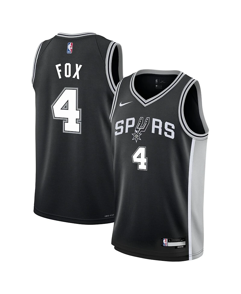 Nike Big Boys and Girls De'Aaron Fox Black San Antonio Spurs Swingman Jersey