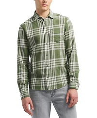 Men's Saroz Long Sleeve Plaid Button-Front Shirt