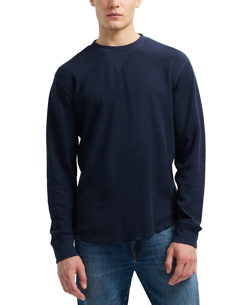Men's Kaleb Long Sleeve Crewneck Textured T-Shirt