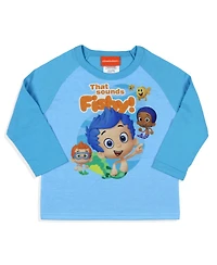 Bubble Guppies Toddler Boys Nickelodeon That Sounds Fishy 2-Piece Raglan Pajama Set