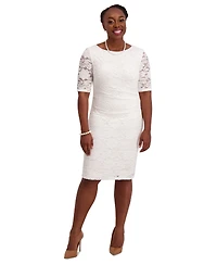 Kasper Women's Lace-Sleeve Sheath Dress, Regular & Plus Sizes