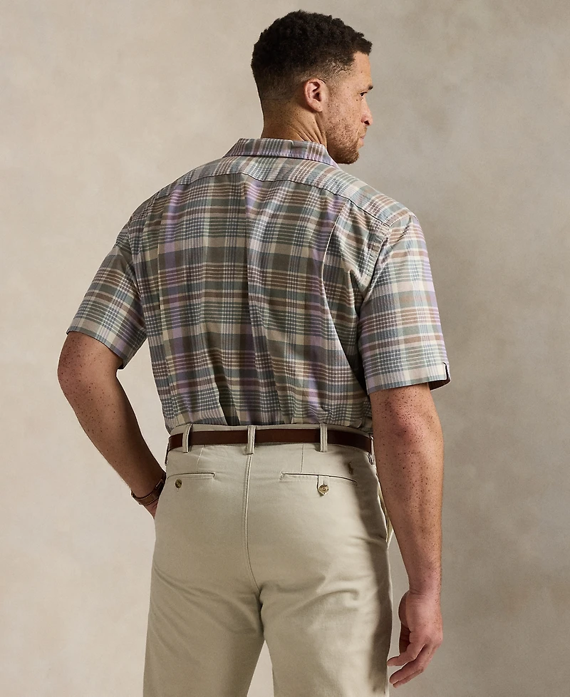 Polo Ralph Lauren Men's Big & Tall Plaid Oxford Camp Shirt