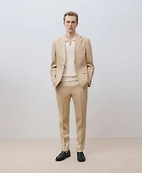 Mango Men's Linen Slim-Fit Suit Pants