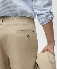 Mango Men's Regular-Fit Linen Pants