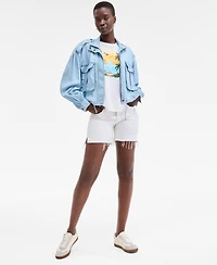 On 34th Women's Chambray Cropped Jacket, Exclusively at Macy's