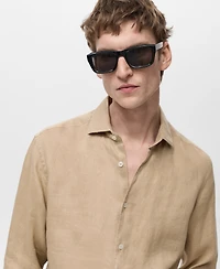 Mango Men's Linen Slim-Fit Shirt