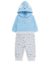 Little Me Baby Boys Cotton Puppy Bodysuit & Pants Set