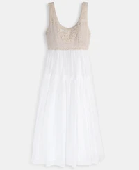 On 34th Women's Cotton Voile Crochet-Bodice Dress, Exclusively at Macy's