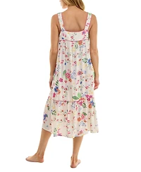 Roudelain Women's Printed Tiered Cami Sleep Dress