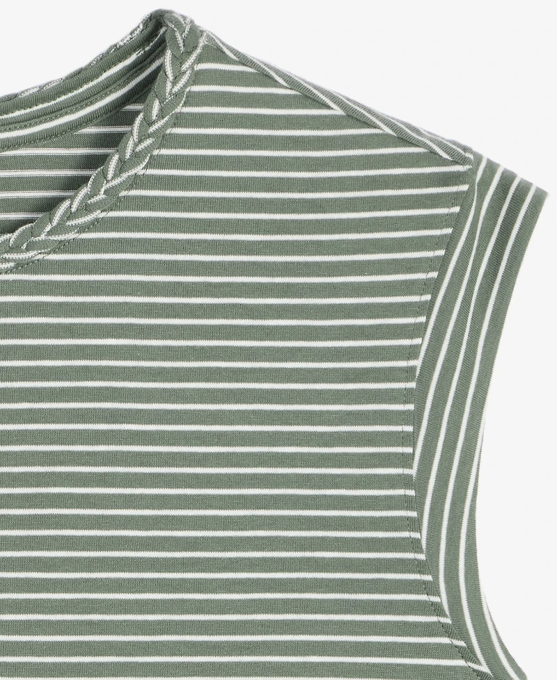 On 34th Women's Braided-Neck Crewneck T-Shirt, Exclusively at Macy's