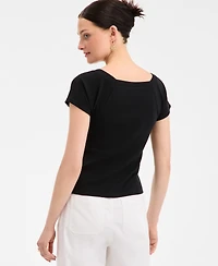 On 34th Women's Snap-Front T-Shirt, Exclusively at Macy's
