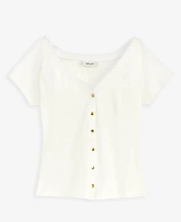 On 34th Women's Snap-Front T-Shirt, Exclusively at Macy's