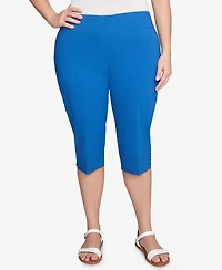 Ruby Rd. Plus Ladder Hem Americana Clamdigger Capri Pants