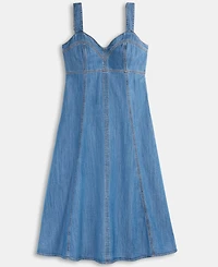 On 34th Women's Denim Sweetheart-Neck Midi Dress, Exclusively at Macy's
