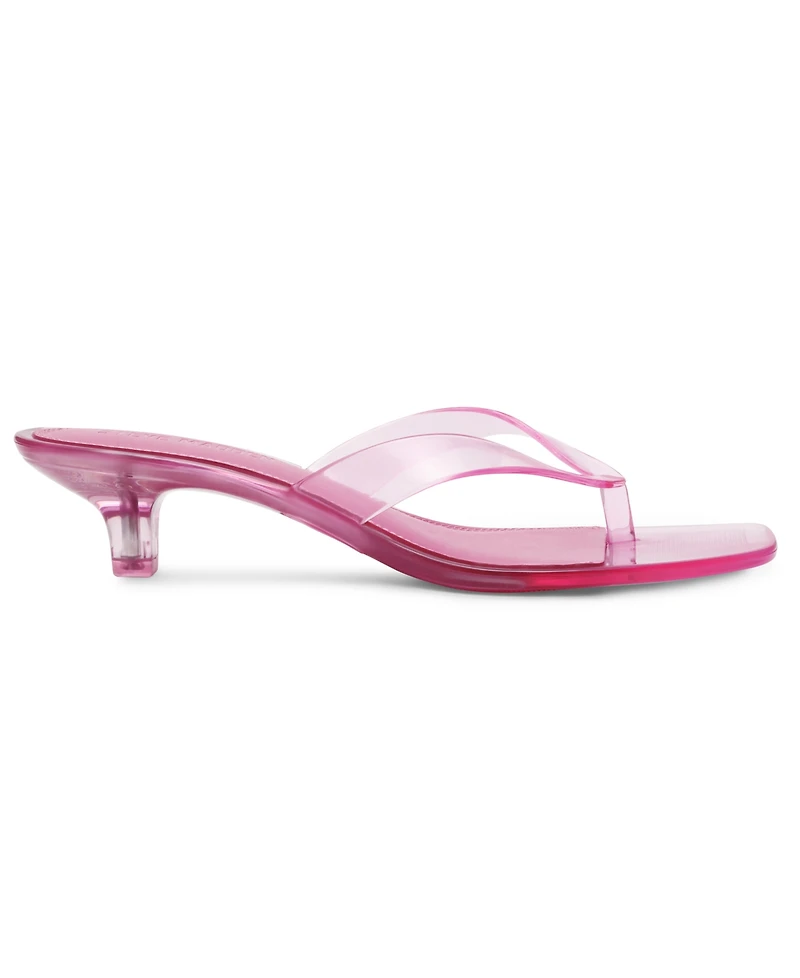Steve Madden Women's Tracie-j Kitten-Heel Jelly Thong Sandals