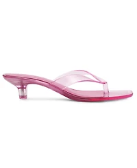 Steve Madden Women's Tracie-j Kitten-Heel Jelly Thong Sandals